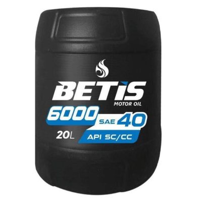 روغن موتور BETIS 6000 - SAE 40 - 20 لیتری : محافظی قدرتمند برای موتور