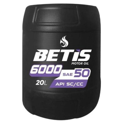 روغن موتور BETIS 6000 - SAE 50 - 20 لیتری: محافظی مطمئن برای موتور