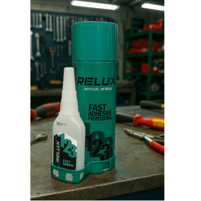 اسپری چسب حرفه‌ای RELLUX Fast Adhesive + چسب مایع